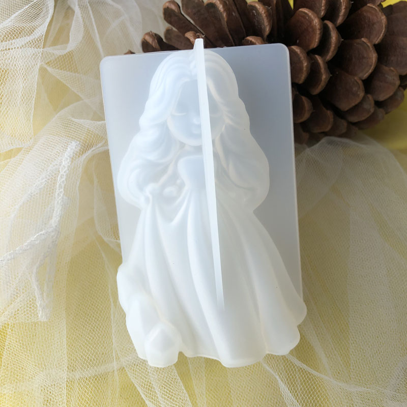 3D Printing Model - 3D carino principessa candela in silicone
