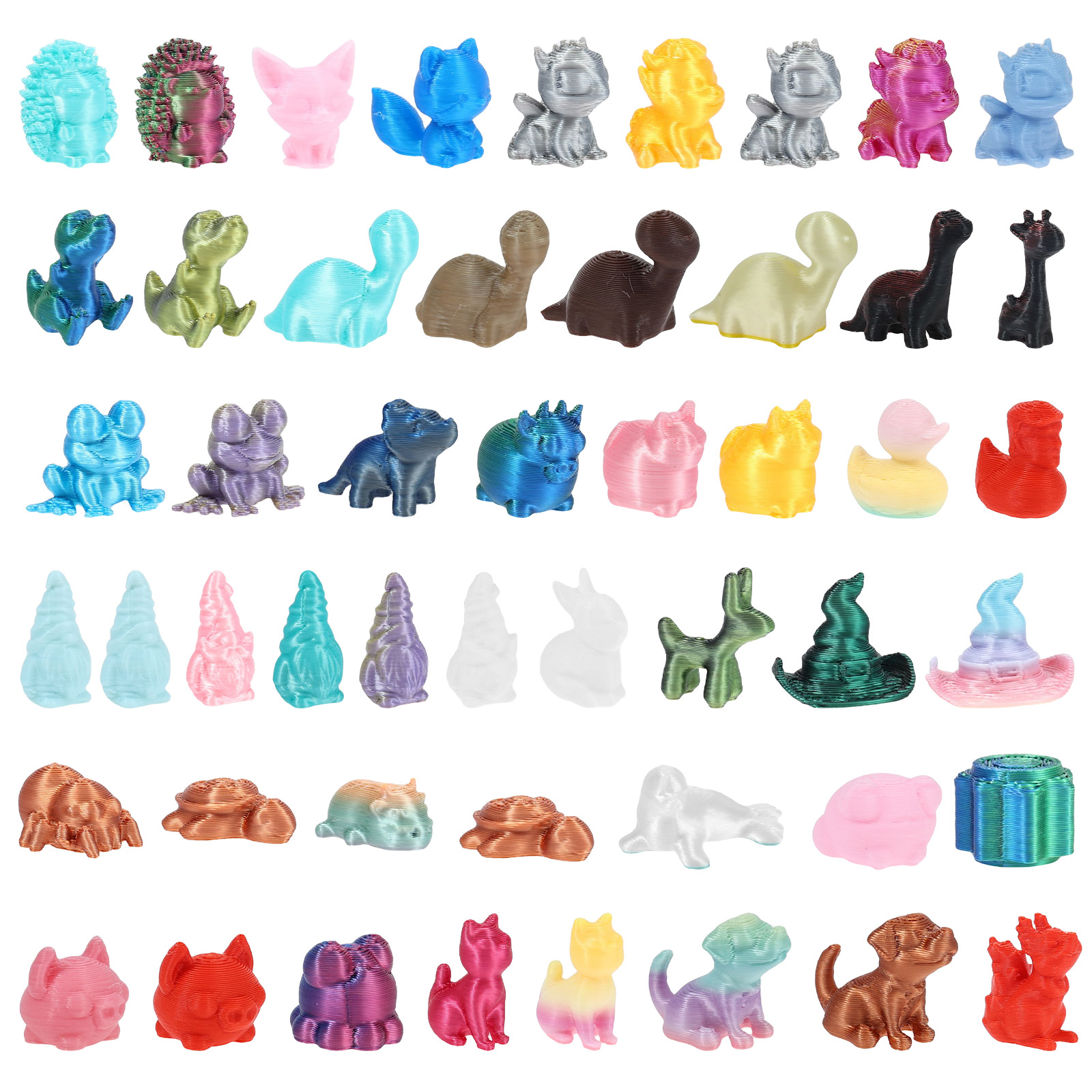 3D Printing Pot - 50 Pezzi Mini Giocattoli Stampati in