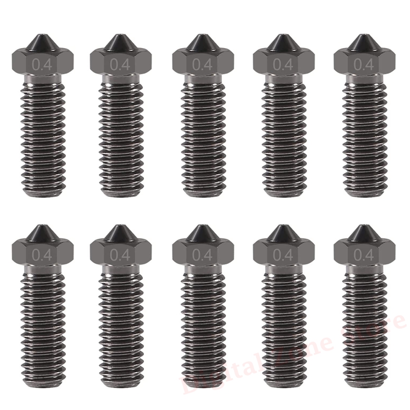 Nozzle 0.4Mm Hardened - 10pcs V6 ugello vulcano in acciaio
