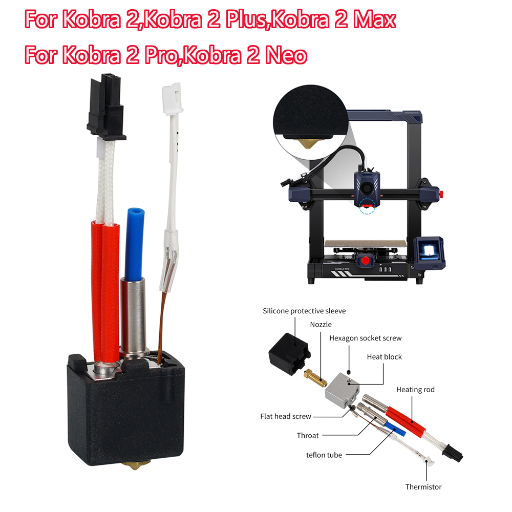 3D Printer Hotend Kit - Per Anycubic Kobra 2 Hotend Anycubic