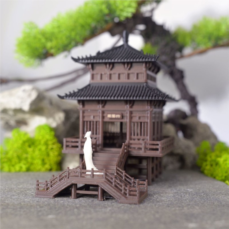 3D Printing Pot - Architettura retrò ornamenti padiglioni stile cinese