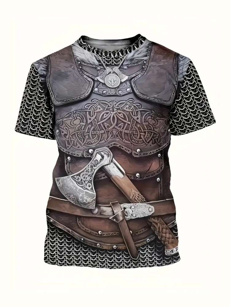 T-shirt da uomo con stampa 3D  - 3D Printing Knight Armor recensione e prezzo