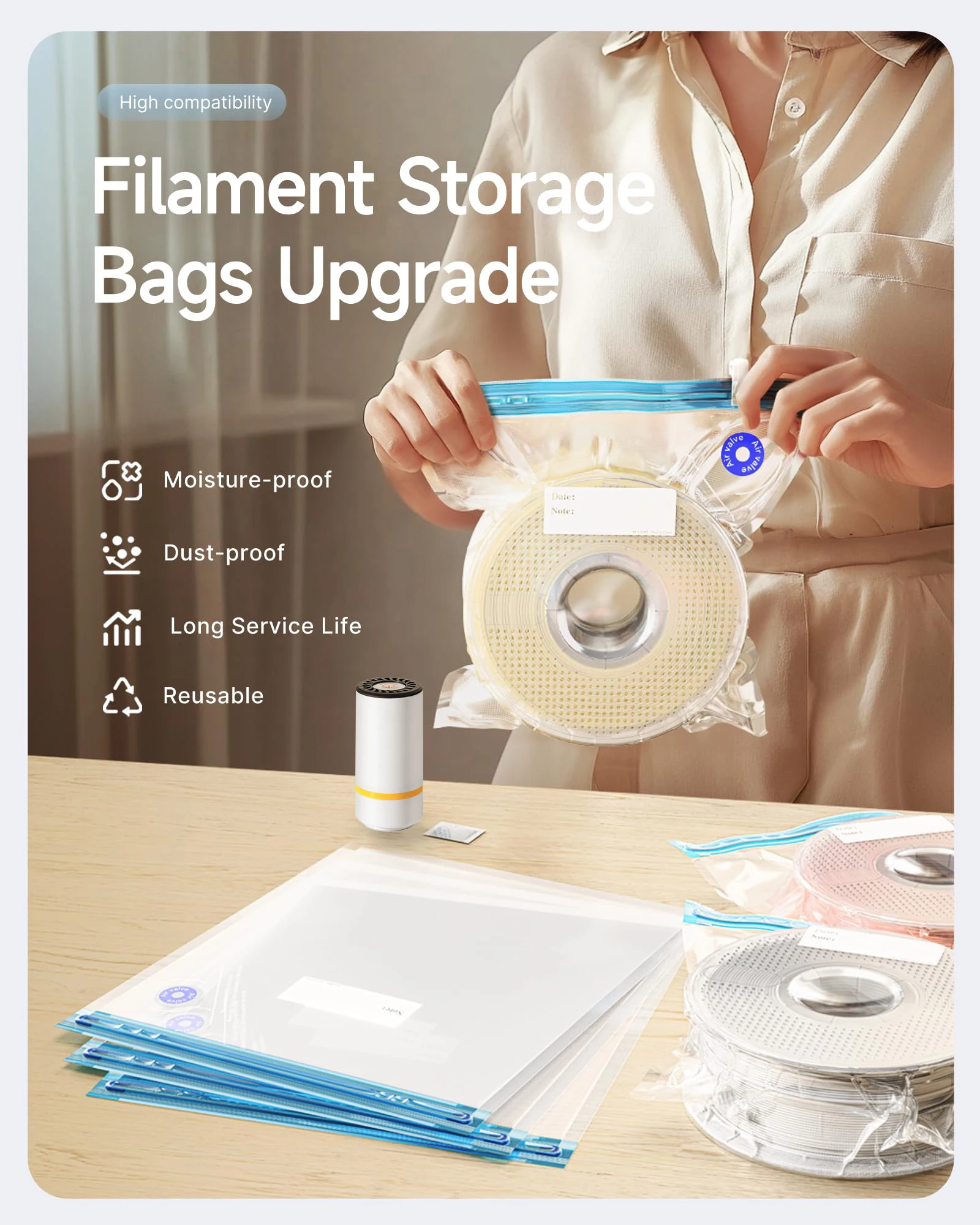 Sacchetto sottovuoto per filam - Petg Filament recensione e prezzo